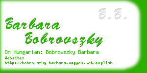 barbara bobrovszky business card